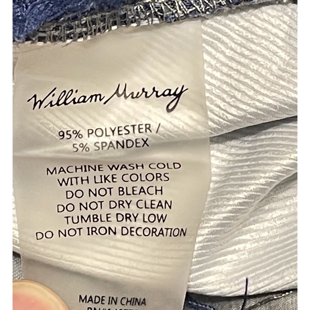 William‎ Murray Golf Shorts Mens 34 Gray All Over Print Stretch Straight Fit - Picture 6 of 9